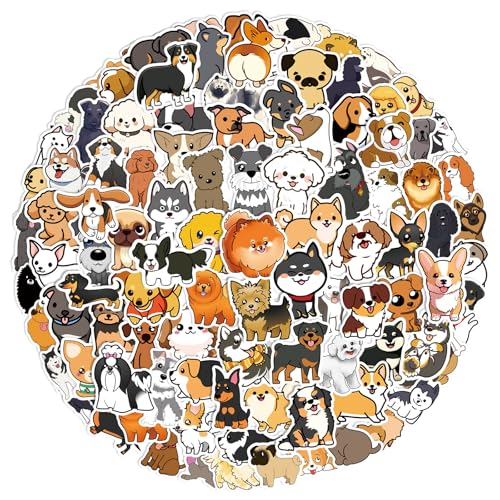 Calkkrer 100 Stück Lustige Hunde Sticker, Wasserdichte Niedliche Tier Aufkleber, Vinyl Deko für Laptop, Wasserflaschen, Handy, Koffer, Kühlschrank für Kinder, Jugendliche Calkkrer 100 Stück Lustige Hunde Sticker, Wasserdichte Niedliche Tier Aufkleber, Vinyl Deko für Laptop, Wasserflaschen, Handy, Koffer, Kühlschrank für Kinder, Jugendliche von Calkkrer