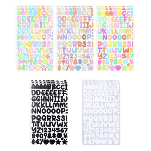 Calkkrer 15 PCS Bunte Buchstaben und Zahlen Aufkleber, Wetterfeste Sticker für Dekoration, Scrapbooking, Basteln und Beschilderung, Klebebuchstaben Buchstaben Aufkleber Calkkrer 15 PCS Bunte Buchstaben und Zahlen Aufkleber, Wetterfeste Sticker für Dekoration, Scrapbooking, Basteln und Beschilderung, Klebebuchstaben Buchstaben Aufkleber von Calkkrer