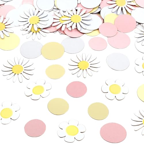Calkkrer 200 pieces daisy confetti,pink confetti,wedding table decoration,birthday girl decoration sunflowers paper,confetti baby party decoration,baby shower. Calkkrer 200 pieces daisy confetti,pink confetti,wedding table decoration,birthday girl decoration sunflowers paper,confetti baby party decoration,baby shower. von Calkkrer
