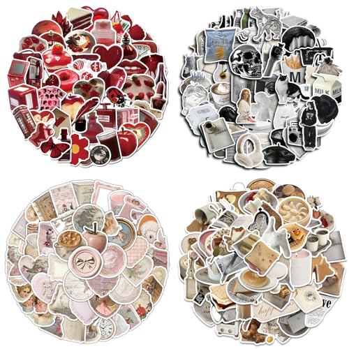 Calkkrer 226 Stück Vintage Ästhetische Vinyl Sticker für Laptop, Wasserflaschen, Notizbuch, Handy, Ästhetik Deko, Scrapbooking, Y2K Accessoires Calkkrer 226 Stück Vintage Ästhetische Vinyl Sticker für Laptop, Wasserflaschen, Notizbuch, Handy, Ästhetik Deko, Scrapbooking, Y2K Accessoires von Calkkrer
