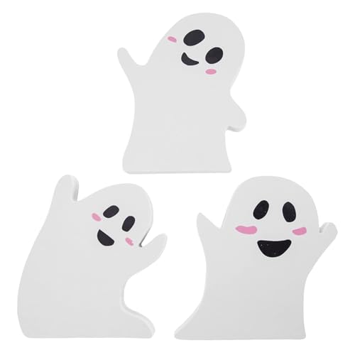 Calkkrer 3 Stück süße Geister Halloween-Dekorationen für Innenräume, gruselige Dekorationen, hölzerner geschichteter Tablett Dekorationstafelschild. Calkkrer 3 Stück süße Geister Halloween-Dekorationen für Innenräume, gruselige Dekorationen, hölzerner geschichteter Tablett Dekorationstafelschild. von Calkkrer
