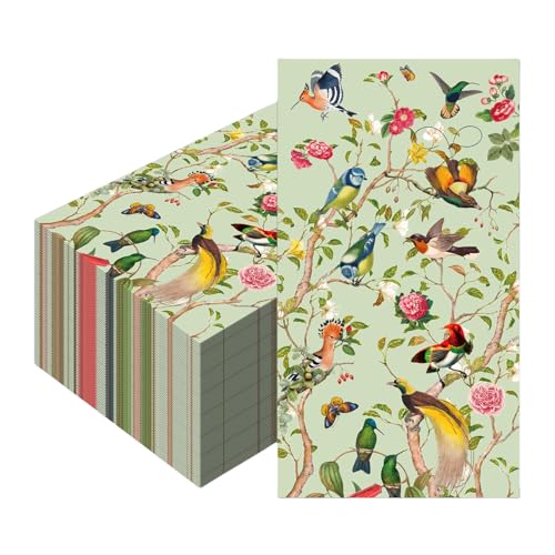 Calkkrer 40 Stück Papierservietten Vintage Blumen Vogel, Dekorative Servietten, Hochzeit, Herbstmotiv, Wasserfarben Vintage Servietten, Dschungel Geburtstag Party Calkkrer 40 Stück Papierservietten Vintage Blumen Vogel, Dekorative Servietten, Hochzeit, Herbstmotiv, Wasserfarben Vintage Servietten, Dschungel Geburtstag Party von Calkkrer