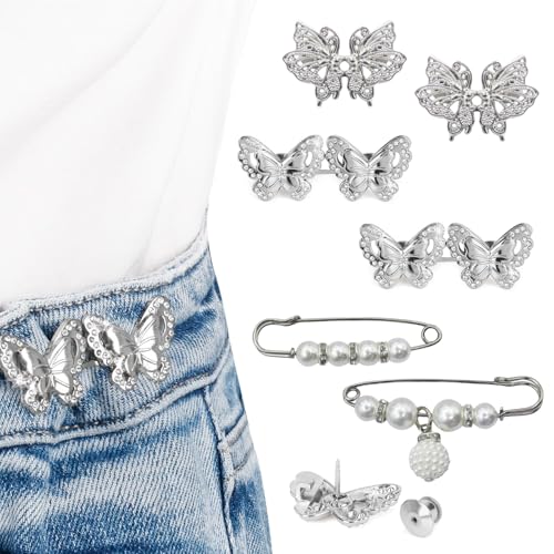 Calkkrer 6 Stück Hosenbund Enger Machen Clips, Verstellbare Hosen Taillenspanner, Wiederverwendbare Hosenclips zum Enger Machen, Waist Clips für Kleidung und Röcke Calkkrer 6 Stück Hosenbund Enger Machen Clips, Verstellbare Hosen Taillenspanner, Wiederverwendbare Hosenclips zum Enger Machen, Waist Clips für Kleidung und Röcke von Calkkrer