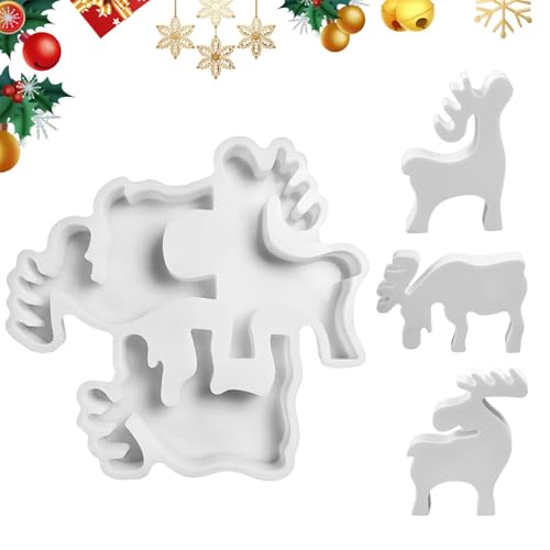 Calkkrer Silikonformen Gießformen Weihnachten, Elch Kerzenform, Gießformen Silikon für DIY Kerzen, Weihnachts Elch Kerzenhalter, Silikon Gießform für Handwerk und Heimdekoration Calkkrer Silikonformen Gießformen Weihnachten, Elch Kerzenform, Gießformen Silikon für DIY Kerzen, Weihnachts Elch Kerzenhalter, Silikon Gießform für Handwerk und Heimdekoration von Calkkrer