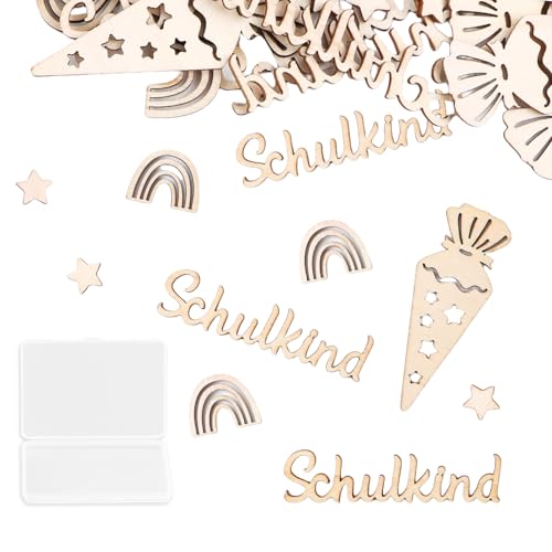 Calkrer 100 STK Einschulung Deko Tischdeko, Schulkind Konfetti Holz, Einschulung Deko Holz, Tischdekoration für Schulanfang, Einschulung Junge und Mädchen. Calkrer 100 STK Einschulung Deko Tischdeko, Schulkind Konfetti Holz, Einschulung Deko Holz, Tischdekoration für Schulanfang, Einschulung Junge und Mädchen. von Calkkrer