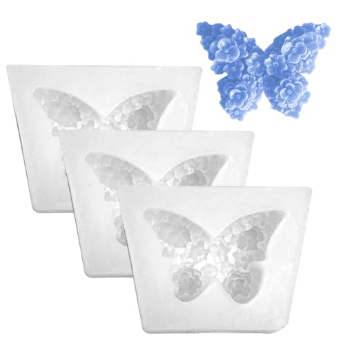 Calkrer 3 Set Silikon-Formen für Schmetterlinge: Butterfly-Gussformen, ideal für die Herstellung von Schmetterlingskeksen und Kerzen. Frühlingsdekorationen. Calkrer 3 Set Silikon-Formen für Schmetterlinge: Butterfly-Gussformen, ideal für die Herstellung von Schmetterlingskeksen und Kerzen. Frühlingsdekorationen. von Calkkrer