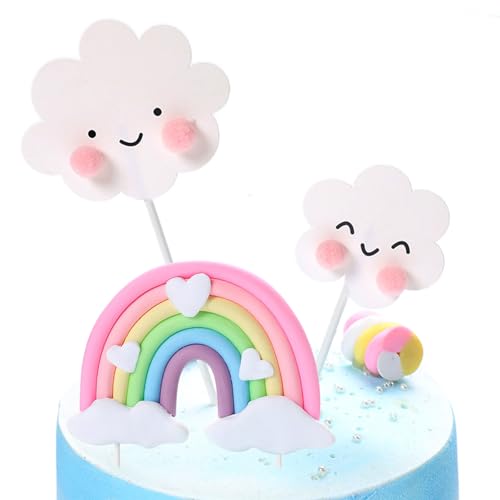 Calkrer 3 Stück Regenbogen Alles Gute Zum Geburtstag Deko, Rosa Geburtstagsdekorationen süß kleine Regenbogen-Kuchen-Verzierungen für Mädchen, Jungen. Calkrer 3 Stück Regenbogen Alles Gute Zum Geburtstag Deko, Rosa Geburtstagsdekorationen süß kleine Regenbogen-Kuchen-Verzierungen für Mädchen, Jungen. von Calkkrer