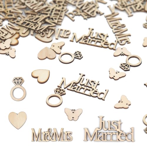 Calkrer Tischdeko Hochzeit - 100 Stück Just Married Konfetti Aus Holz. Tisch Deko Streudeko Für Hochzeit, Holz Streuartikel Dekoration Just Married 5 Muster. Calkrer Tischdeko Hochzeit - 100 Stück Just Married Konfetti Aus Holz. Tisch Deko Streudeko Für Hochzeit, Holz Streuartikel Dekoration Just Married 5 Muster. von Calkkrer