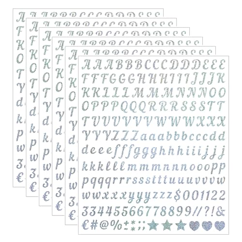 CharmBurst 6 Stück Buchstaben Aufkleber Sliver 0.5 Zoll, Selbstklebende Vinyl Klebebuchstaben Kleinbuchstaben, ABC Sticker Für DIY Basteln Scrapbooking Etiketten Wunschtext Deko CharmBurst 6 Stück Buchstaben Aufkleber Sliver 0.5 Zoll, Selbstklebende Vinyl Klebebuchstaben Kleinbuchstaben, ABC Sticker Für DIY Basteln Scrapbooking Etiketten Wunschtext Deko von Calkkrer