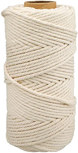 Callenbach Makramee Garn 3mm x 100m, Natürliches Makramee Schnüre Baumwollgarn Kordel, Baumwollkordel für Basteln Boho Deko DIY Handwerk & Stricken, Weben Wandbehäng Pflanzenaufhänger Callenbach Makramee Garn 3mm x 100m, Natürliches Makramee Schnüre Baumwollgarn Kordel, Baumwollkordel für Basteln Boho Deko DIY Handwerk & Stricken, Weben Wandbehäng Pflanzenaufhänger von Callenbach