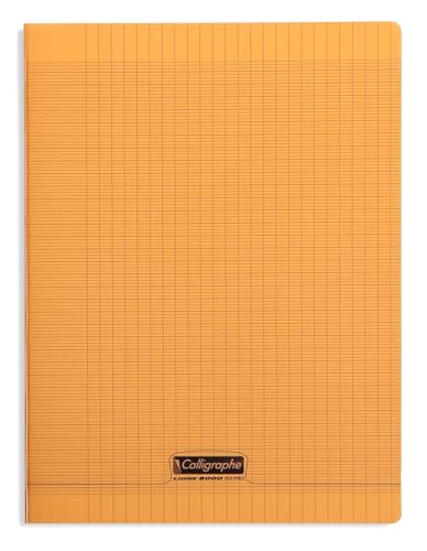 Calligraphe 18398C - Heft / Schulheft Calligraphe DIN A4+ 24x32cm 96 Blatt, französische Lineatur, 90g, Orange, 1 Stück von Calligraphe