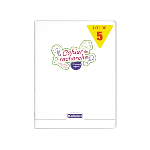 Calligraphe 18797Cpack - 8000 POLYPRO, CAHIER DE RECHERCHE piqué incolore 24x32cm 192p uni 70g - PAQ DE 5 von Calligraphe