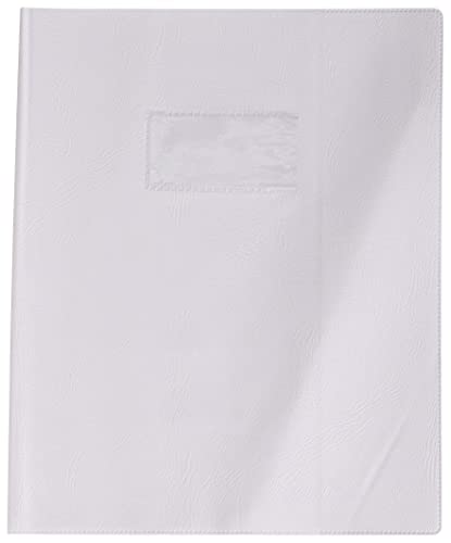 Calligraphe 72114C Un Protège-Cahier Grain Cuir Blanc - 17x22 cm - 22/100ème avec Porte-Étiquette - PVC Opaque Calligraphe 72114C Un Protège-Cahier Grain Cuir Blanc - 17x22 cm - 22/100ème avec Porte-Étiquette - PVC Opaque von Calligraphe