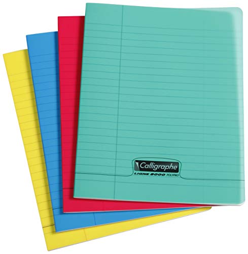 Clairefontaine 18030C - Packung mit 10 Heft / Schulheften Calligraphe 17x22 cm, 24 Blatt, französische Lineatur, 90g, farbig sortiert, 1 Pack Clairefontaine 18030C - Packung mit 10 Heft / Schulheften Calligraphe 17x22 cm, 24 Blatt, französische Lineatur, 90g, farbig sortiert, 1 Pack von Calligraphe