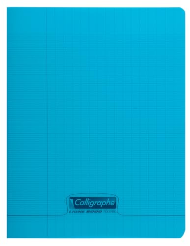 Clairefontaine 18112AMZC - Packung mit 4 Heften / Schulheften Calligraphe 30 Blatt, 17 x 22 cm, 90g, französische Lineatur, Einband aus Polypropylen (Kunststoff), farbig sortiert, 1 Pack von Calligraphe