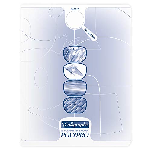 Clairefontaine 18151C - Zeichenheft / Skizzenheft Calligraphe 17x22 cm, 16 Blatt, blanko, 90g, Transparent, 1 Stück von Calligraphe