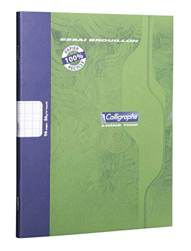 Clairefontaine 2196C - Packung mit 10 Heften Calligraphe, geheftet, 17 x 22 cm, französische Lineatur, 48 Blatt, 56g Recycling Papier, Grün, 1 Pack Clairefontaine 2196C - Packung mit 10 Heften Calligraphe, geheftet, 17 x 22 cm, französische Lineatur, 48 Blatt, 56g Recycling Papier, Grün, 1 Pack von Calligraphe