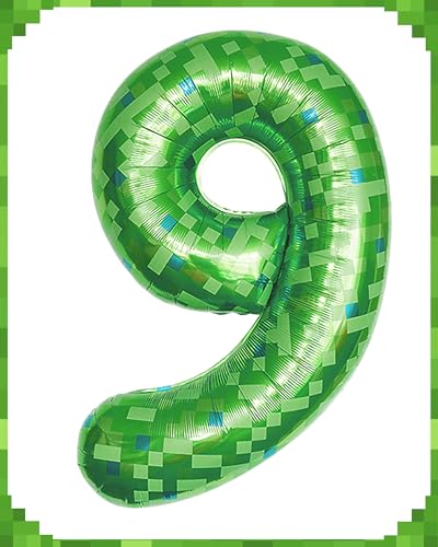 101,6 cm große grüne Pixel Miner Thema Nummer Folienballons, Zahlen 9 verfügbar, große Partyballons im Mining-Stil für Kinder Geburtstag & Jahrestag Dekorationen 101,6 cm große grüne Pixel Miner Thema Nummer Folienballons, Zahlen 9 verfügbar, große Partyballons im Mining-Stil für Kinder Geburtstag & Jahrestag Dekorationen von Calmi