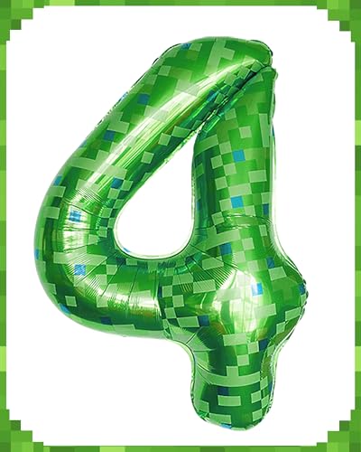 40 Zoll riesige grüne Pixel Miner Thema Nummer Folienballons, Zahlen 4 erhältlich, große Partyballons im Mining-Stil für Kinder Geburtstag & Jahrestag Dekorationen 40 Zoll riesige grüne Pixel Miner Thema Nummer Folienballons, Zahlen 4 erhältlich, große Partyballons im Mining-Stil für Kinder Geburtstag & Jahrestag Dekorationen von Calmi
