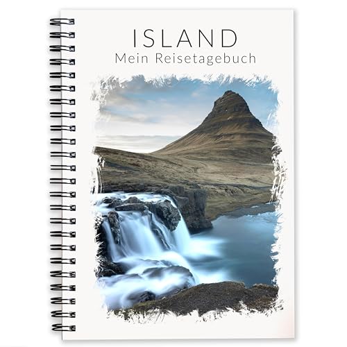 Island Reisetagebuch | Reiseplaner Tagebuch für 3 Wochen | perfektes Island Geschenk Achtsamkeitsbuch zum Ausfüllen für Rundreise Kreuzfahrt oder Camping | Ringbuch DIN A5 | Calmondo von Calmondo
