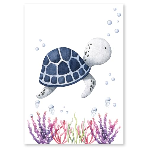 Schildkröte Kinderbild für Kinderzimmer & Babyzimmer | Tier-Poster Kinderposter Geschenk für Mädchen & Jungen | Süße Wand-Deko für eine fröhliche Atmosphäre | DIN A4 | Mit Bonusbild und Kindermappe Schildkröte Kinderbild für Kinderzimmer & Babyzimmer | Tier-Poster Kinderposter Geschenk für Mädchen & Jungen | Süße Wand-Deko für eine fröhliche Atmosphäre | DIN A4 | Mit Bonusbild und Kindermappe von Calmondo
