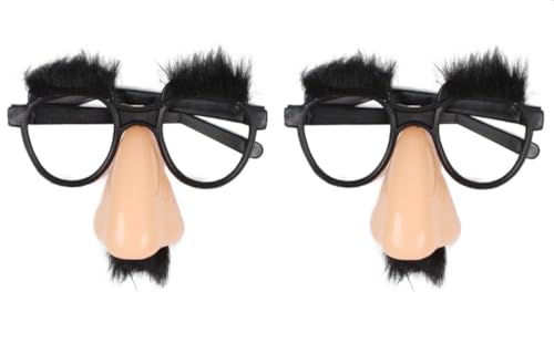 Calsgkspray 2 x Verkleidungsbrillen mit lustiger Nase für Spaß bei Ihren Feierlichkeiten von Calsgkspray