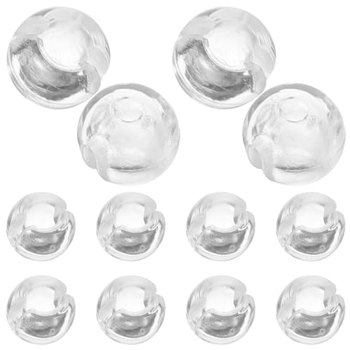 Perlenkettenstopper, 4 mm, transparent, für Perlenketten, Jalousien, Perlenzubehör, Schmuckherstellung, Ketten, Schmuckzubehör, 12 Stück von Calsgkspray
