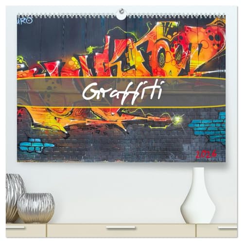 Graffiti (hochwertiger Premium Wandkalender 2026 DIN A2 quer), Kunstdruck in Hochglanz: Schillernde bunte Farben und originelle Bilder zeichnen die ... aus der Dresdner-Neustadt. (CALVENDO Orte) von Calvendo