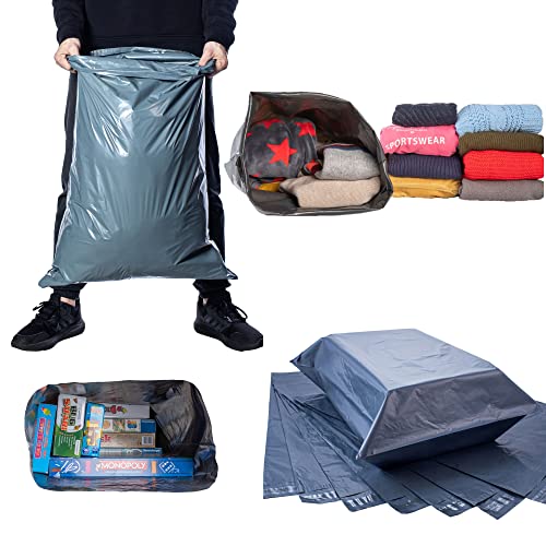 Calzette 25 x Große Brieftasche aus Kunststoff 43 cm x 60 cm - Versandtaschen für Versand und Verpackung mit Haftklebung - Robuste graue Briefumschläge Calzette 25 x Große Brieftasche aus Kunststoff 43 cm x 60 cm - Versandtaschen für Versand und Verpackung mit Haftklebung - Robuste graue Briefumschläge von Calzette