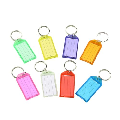 Camidy 8 Pack Schlüsselanhänger Schlüsselanhänger aus Kunststoff mit linierten Blanko-Papier-Etiketten Transparente Abdeckungen und Federringe Stabile Artikelkennzeichnungen Camidy 8 Pack Schlüsselanhänger Schlüsselanhänger aus Kunststoff mit linierten Blanko-Papier-Etiketten Transparente Abdeckungen und Federringe Stabile Artikelkennzeichnungen von Camidy