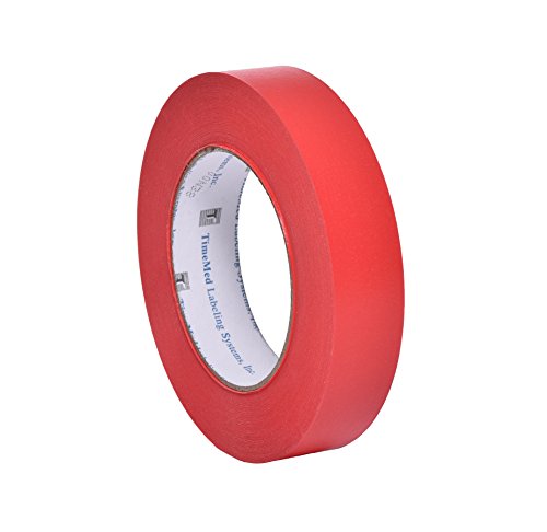 Camlab 1151379 Kennzeichnungsband, 2,5 cm breit, 55 m lang, rot von Camlab