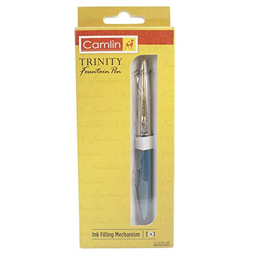 Camlin Kokuyo Trinity Füllfederhalter mit 3-in-1-Mechanismus (blau) von Camlin