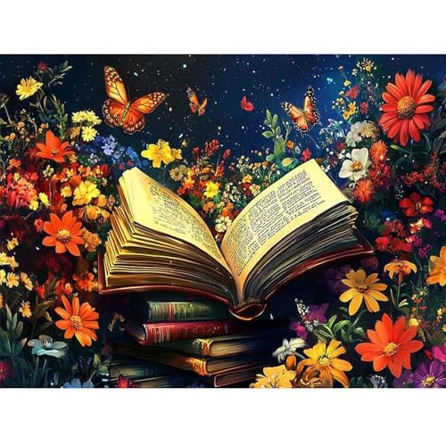 Diamond Painting Buch, 5D Buch Diamond Painting Erwachsene, Blumen Diamant Painting Bilder Set für Erwachsene, Mosaikherstellung Bastelset für Haus Wanddeko 30x40cm Diamond Painting Buch, 5D Buch Diamond Painting Erwachsene, Blumen Diamant Painting Bilder Set für Erwachsene, Mosaikherstellung Bastelset für Haus Wanddeko 30x40cm von Camocin Art
