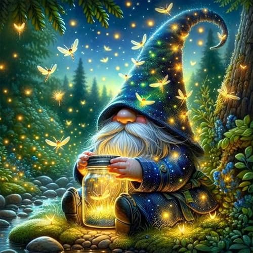 Gnome Diamond Art Painting Kits for Adults, Gnome 5D Diamond Paintings Dots Art Kits for Adults Beginner, DIY Gnomes Diamond Painting with Round Gem Art Kit for Home Wall Decor Gifts 14x14 Inch Gnome Diamond Art Painting Kits for Adults, Gnome 5D Diamond Paintings Dots Art Kits for Adults Beginner, DIY Gnomes Diamond Painting with Round Gem Art Kit for Home Wall Decor Gifts 14x14 Inch von Camocin