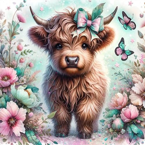 Highland Cow Diamond Art Kits für Erwachsene Anfänger, 5D Highland Cow Diamond Dots Painting Kits, DIY Diamant Malerei mit runden Edelsteinen Kunst Kits für Home Wall Decor Geschenke 35,6 x 35,6 cm Highland Cow Diamond Art Kits für Erwachsene Anfänger, 5D Highland Cow Diamond Dots Painting Kits, DIY Diamant Malerei mit runden Edelsteinen Kunst Kits für Home Wall Decor Geschenke 35,6 x 35,6 cm von Camocin