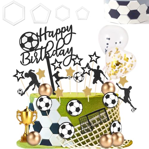 Camptrip 39 Stück Tortendeko Fussball, Tortenaufleger Fussball, Fussball Deko Geburtstag Kinder, Happy Birthday Cake Topper, Fußball Kuchen Deko für Kinder Junge Mädchen Fußball Sport Party Deko Camptrip 39 Stück Tortendeko Fussball, Tortenaufleger Fussball, Fussball Deko Geburtstag Kinder, Happy Birthday Cake Topper, Fußball Kuchen Deko für Kinder Junge Mädchen Fußball Sport Party Deko von Camptrip
