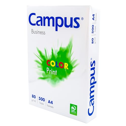 Campus A4-Blätter, 80 g, 500 Blatt Mehrzweckpapier für Inkjet, Laser und Kopierer, ideal für Büro, Zuhause und Schule von Campus