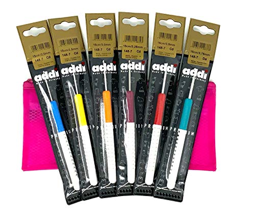 Addi Wollhäkelnadel-Set Stärke 2,0-3,75mm 6-teilig Addi Wollhäkelnadel-Set Stärke 2,0-3,75mm 6-teilig von Camtiac