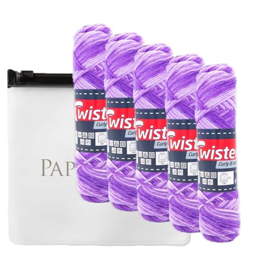 Farbverlaufsgarn Haekelgarn Baumwollgarn Stricken Haekeln Basteln 5x50g Fb.101 lila inkl.Zippbeutel Farbverlaufsgarn Haekelgarn Baumwollgarn Stricken Haekeln Basteln 5x50g Fb.101 lila inkl.Zippbeutel von Camtiac