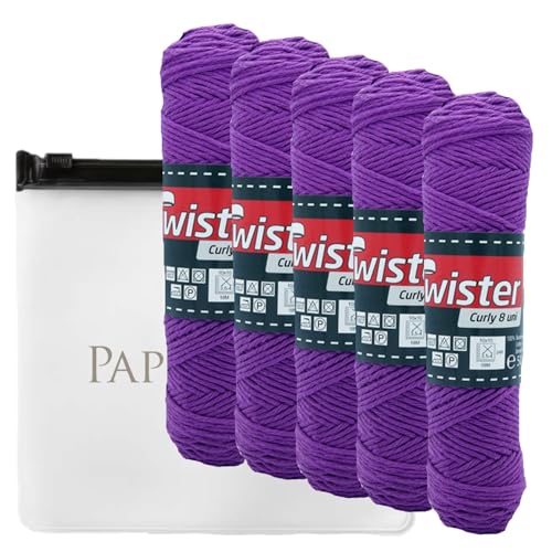 Haekelgarn Baumwollgarn Stricken Haekeln Basteln 5x50g Fb.49 lila inkl.Zippbeutel Haekelgarn Baumwollgarn Stricken Haekeln Basteln 5x50g Fb.49 lila inkl.Zippbeutel von Camtiac