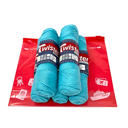 Haekelgarn Baumwollgarn Stricken Haekeln Basteln 5x50g Fb.61 helltürkis inkl.Zippbeutel Haekelgarn Baumwollgarn Stricken Haekeln Basteln 5x50g Fb.61 helltürkis inkl.Zippbeutel von Camtiac