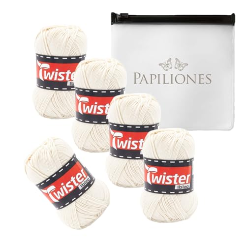 Handstrickgarn Häkelgarn Baumwollgarn Stricken Haekeln Basteln 5x50g Fb.20 creme inkl.Zippbeutel Handstrickgarn Häkelgarn Baumwollgarn Stricken Haekeln Basteln 5x50g Fb.20 creme inkl.Zippbeutel von Camtiac