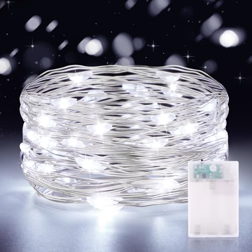 Lichterketten Batterie Timer, 5M 50 LED Kupferdraht Lichterkette Micro LED Lichterkette für Zimmer Party Garten Weihnachten Halloween Hochzeit Deko DIY Lichterketten Batterie Timer, 5M 50 LED Kupferdraht Lichterkette Micro LED Lichterkette für Zimmer Party Garten Weihnachten Halloween Hochzeit Deko DIY von CandLuc