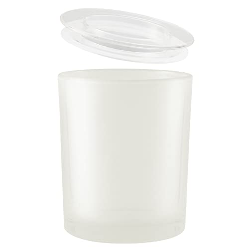 CandMak Kerzengläser, 20 Stück, 170 ml, leere Glasbehälter, Behälter mit transparentem Deckel für die Kerzenherstellung (Frost) von CandMak
