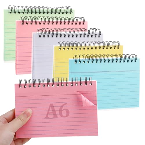 Candcamp Karteikarten, A6, große Karteikarten, Spiralbindung, farbige Lernkarten, Packung für Büro, Schule, Zuhause, Revisionsbedarf, 10,2 x 15,2 cm, 250 Stück Candcamp Karteikarten, A6, große Karteikarten, Spiralbindung, farbige Lernkarten, Packung für Büro, Schule, Zuhause, Revisionsbedarf, 10,2 x 15,2 cm, 250 Stück von Candcamp