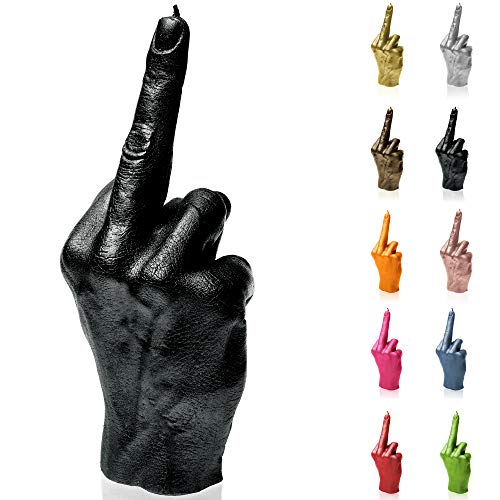 Candellana Kerzen Figur Handgemachte Kerze Geburtstagskerze lustiges Geschenk Valentinstagskerzen, Hand FCK, Schwarz Metallic Candellana Kerzen Figur Handgemachte Kerze Geburtstagskerze lustiges Geschenk Valentinstagskerzen, Hand FCK, Schwarz Metallic von Candellana