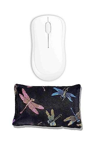 Candi Andi TMP-DF Maus-Handgelenkauflage aus Satin-Brokat und Pannesamt, geruchlos – luxuriöse, ergonomische Unterstützung mit Leinsamen-Füllung – handgefertigter Komfort für den Bürotisch | Libelle Candi Andi TMP-DF Maus-Handgelenkauflage aus Satin-Brokat und Pannesamt, geruchlos – luxuriöse, ergonomische Unterstützung mit Leinsamen-Füllung – handgefertigter Komfort für den Bürotisch | Libelle von Candi Andi