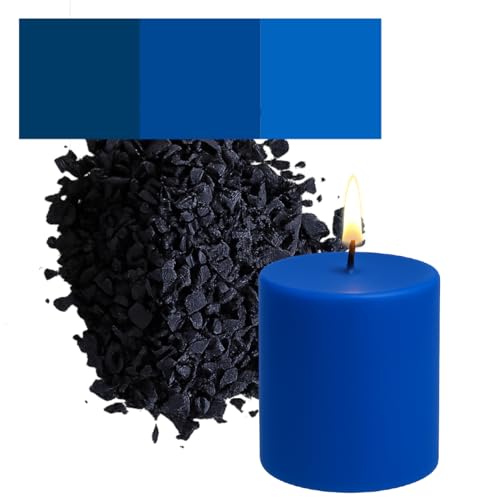 Kerzenfarbe in Flocken – 30 beliebte Farben – Hochkonzentriert – Für Paraffin, Bienenwachs, Sojawachs, Stearin, Palmwachs – Premium Farbflocken - Blau von Candles Fantasy