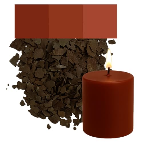Kerzenfarbe in Flocken – 30 beliebte Farben – Hochkonzentriert – Für Paraffin, Bienenwachs, Sojawachs, Stearin, Palmwachs – Premium Farbflocken - Braun von Candles Fantasy