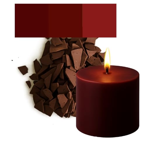 Kerzenfarbe in Flocken – 30 beliebte Farben – Hochkonzentriert – Für Paraffin, Bienenwachs, Sojawachs, Stearin, Palmwachs – Premium Farbflocken - Burgunderrot von Candles Fantasy